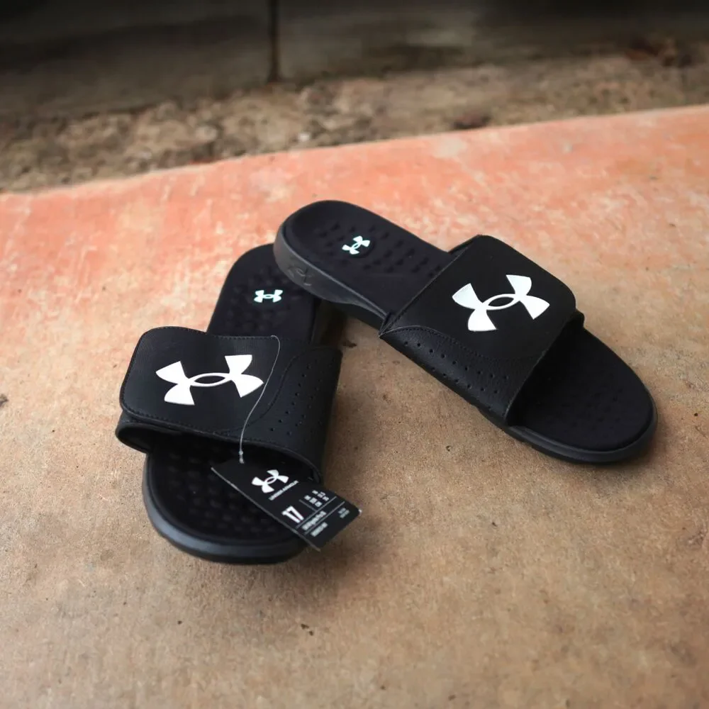 Under Armour Slides Size 17 Ignite Pro Black NWT Comfort Recovery Sandals Sports